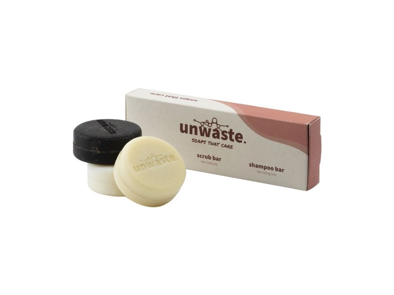 Unwaste Soap Set zeep, scrub en shampoo