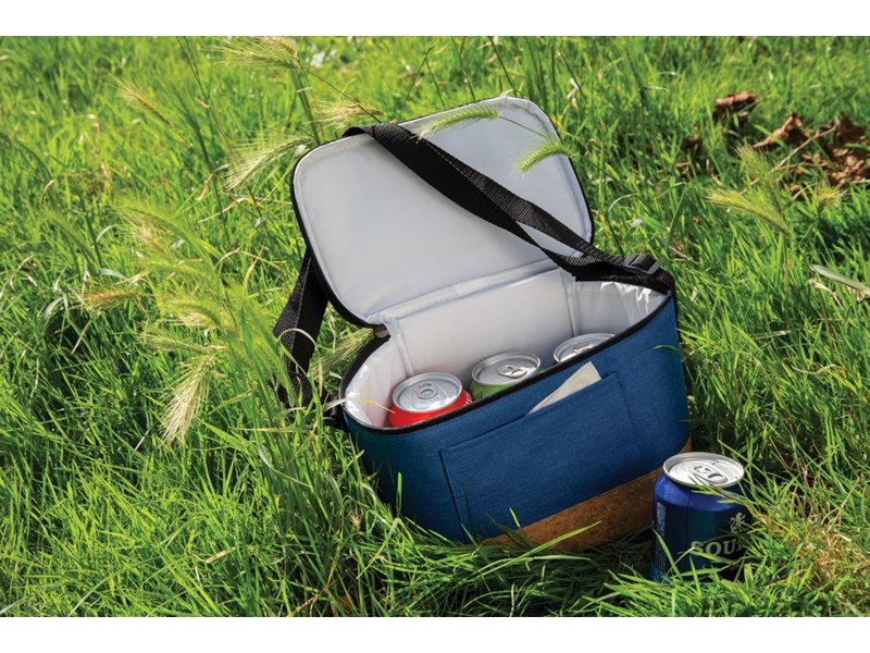 Duo tone koeltas met kurkdetail Duo tone koeltas met kurkdetail