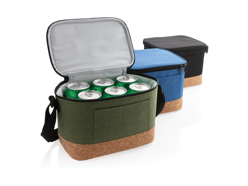 Duo tone koeltas met kurkdetail Duo tone koeltas met kurkdetail