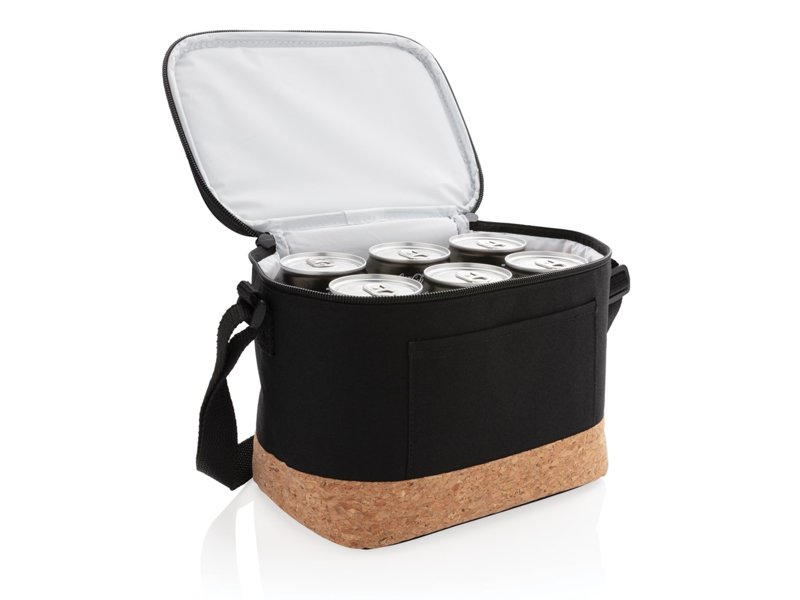 Duo tone koeltas met kurkdetail Duo tone koeltas met kurkdetail