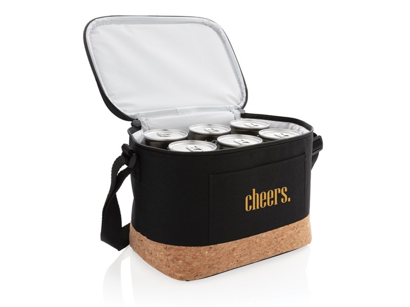 Duo tone koeltas met kurkdetail Duo tone koeltas met kurkdetail