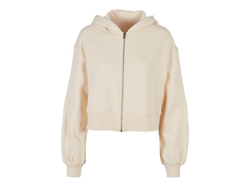 Build Your Brand - Ladies Short Oversized Zip Jacket